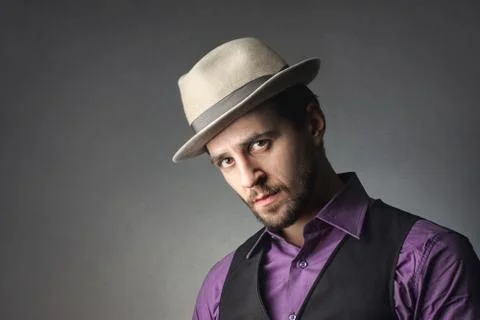 Man with a hat Stock Photos