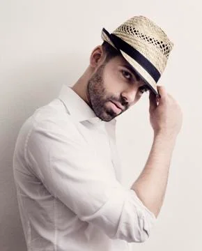 Man with Hat Fotos Stock