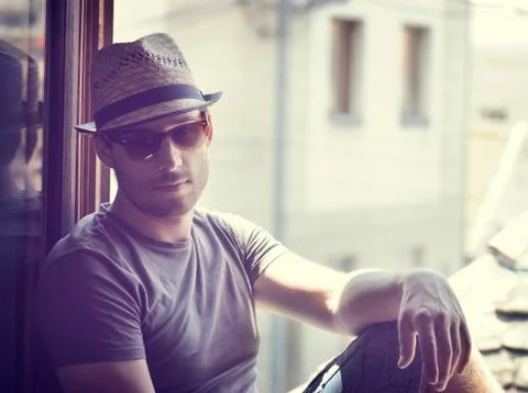 Man with Hat Stock-Fotos