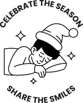 A man in a hat is sleeping Stock Illustration
