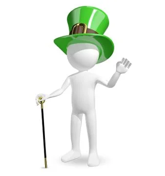 Man in hat st. patrick's Stock Illustration
