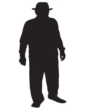 Man with hat vector Stock Illustration