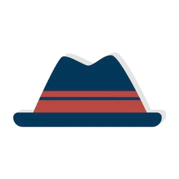 Man hat on white background. Vector illustration in trendy flat style. ESP 10. Stock Illustration