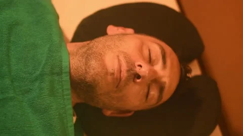 Man having Ayurveda healing therapy for foot relaxation massage 動画素材 174075121
