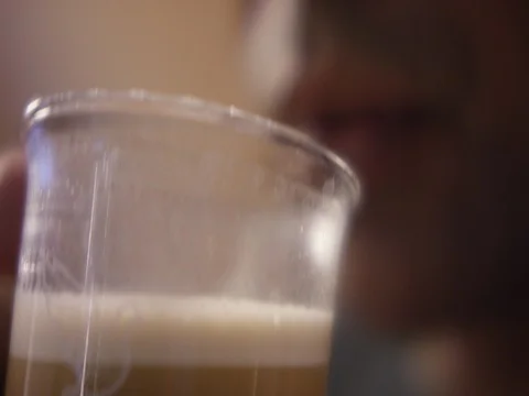 Man having beer Stock Footage 83185620