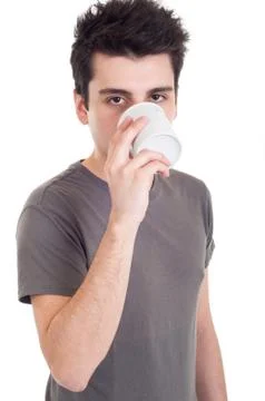 Man having coffee Stock Photos