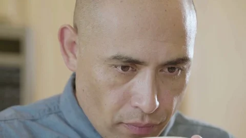 Man having a cup of coffee 스톡 동영상 83186321