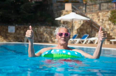 Man having fun at vacation Stock Photos