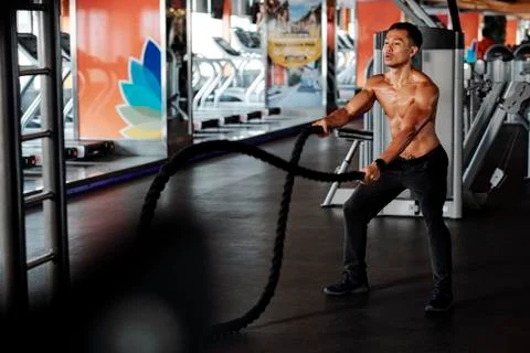 Man having functional training 写真素材