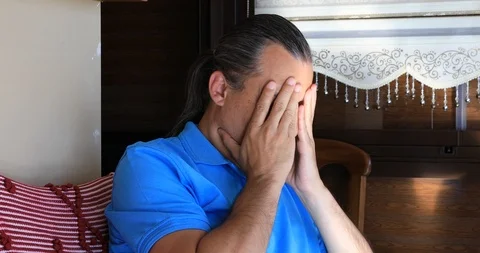 Man having headache 스톡 동영상 90858444