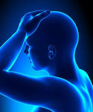 Man having a headache 스톡 일러스트