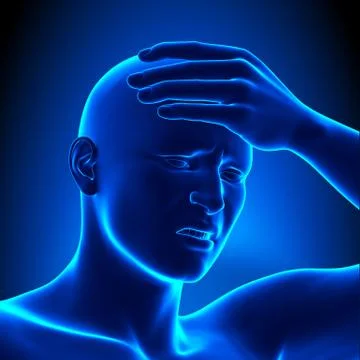 Man having a headache 스톡 일러스트