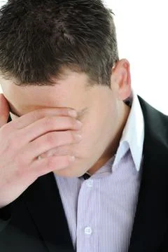 Man having headache Stock Photos