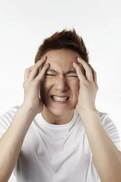 Man having headache Stock Photos