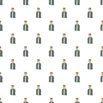 Man having neck pain pattern cartoon background Stock Illustration