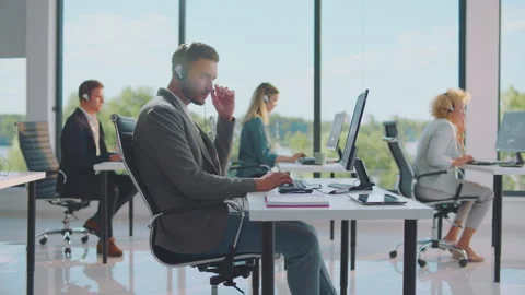 Man having online call with client Stock Footage 164569785