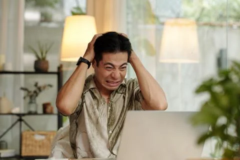 Man Having Problems At Work Stock Photos