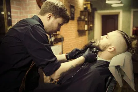 Man having a shave Stock Photos