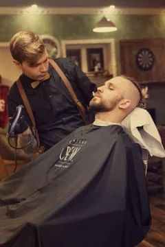 Man having a shave Stockfoto's