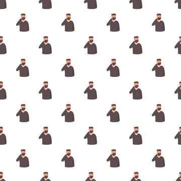 Man having toothache problem seamless pattern Stock Illustration