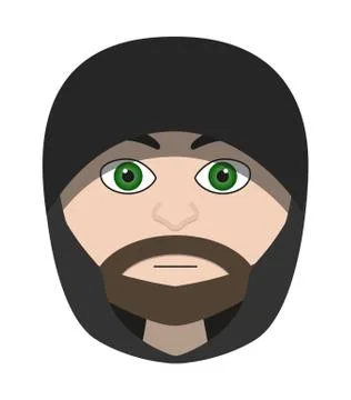 Man head illustration Stock Illustration