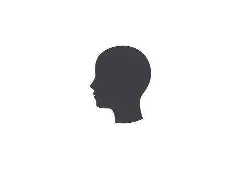 Man Head Logo abstract design vector template. Person face icon Stock Illustration