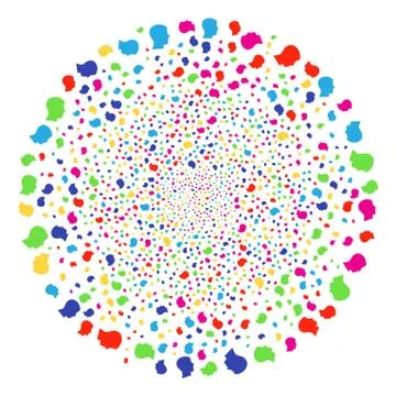 Man Head Profile Exploding Sphere Stock Illustration