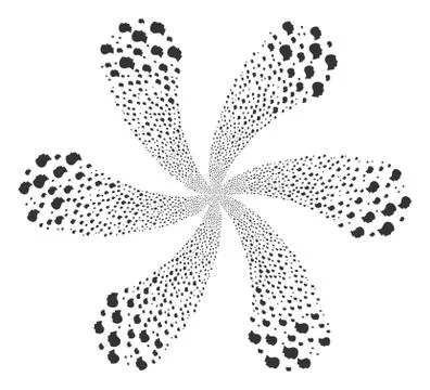 Man Head Profile Twirl Abstract Flower Stock Illustration