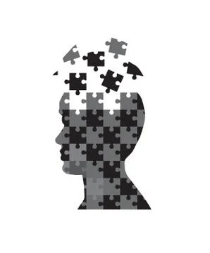 Man head puzzle Stock Illustration