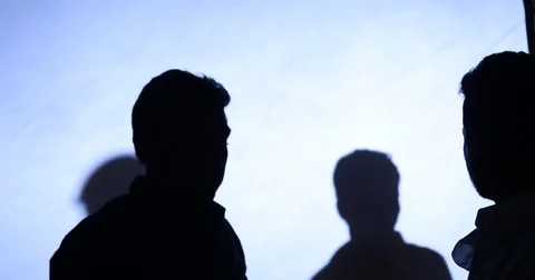 Man head Silhouette Stock Footage