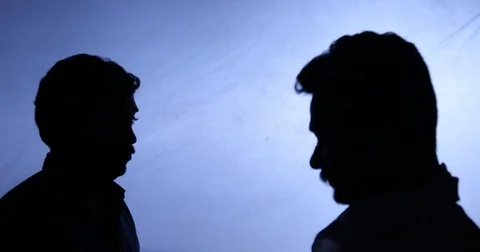 Man head Silhouette Stock Footage
