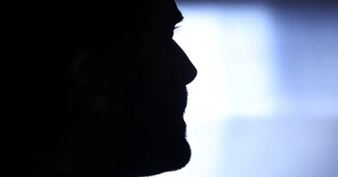 Man head Silhouette Stock Footage 83339828