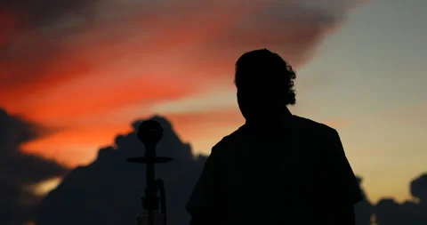 Man Head Silhouette Stock Footage 327079162