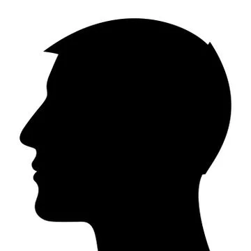 Man Head Silhouette Illustrazione stock