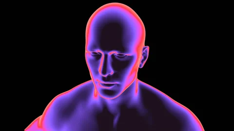 Man head spinning loop Stock Footage 94388007