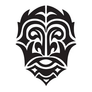 Man head tribal vector Stock Illustration