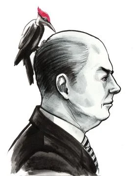 Man with headache Stock Illustration