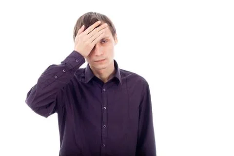 Man with headache Stock Photos