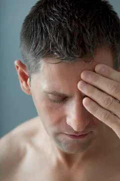 Man with headache Stock Photos