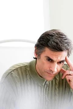 Man with headache Stock Photos