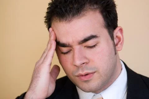 Man With a Headache Stock Photos