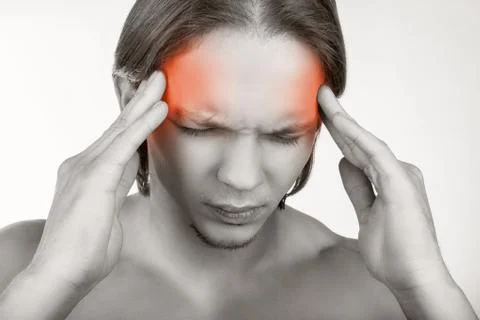 Man with headache Foto stock
