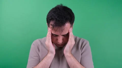 Man headache sad Video stock 265429309