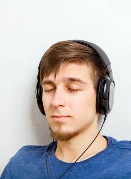 Man in Headphones Stock Photos