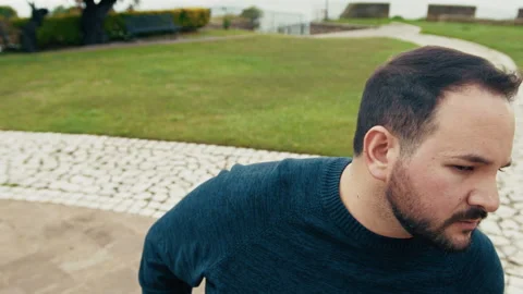 Man Hearing Some Strange Sounds Stock Footage 293024705