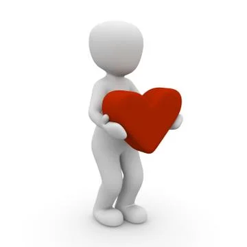 Man with heart Stock Illustration