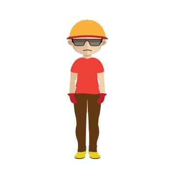 The man in a helmet Stock Illustration