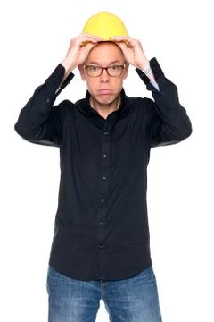 Man with helmet Foto stock