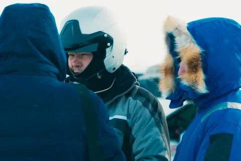 The man in the helmet 스톡 사진