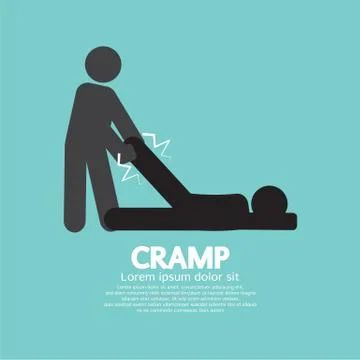 Man Help The Athlete From Cramp Vector Illustration Stock Illustration